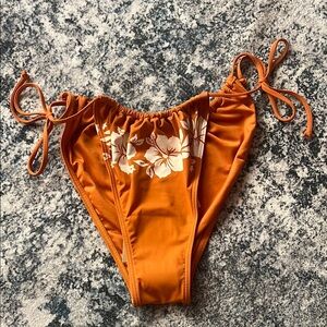 Billabong Orange Floral Bikini Bottom